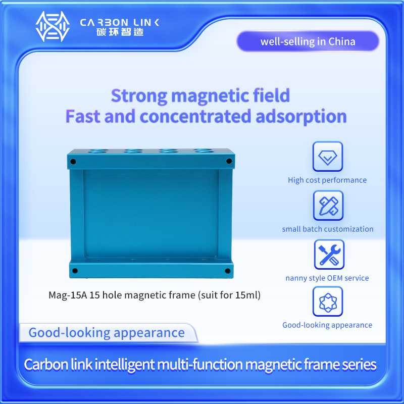 15 ml magnetic separation rack 8 tube magnetic separation rack China Sales Champion (Mag-15A )