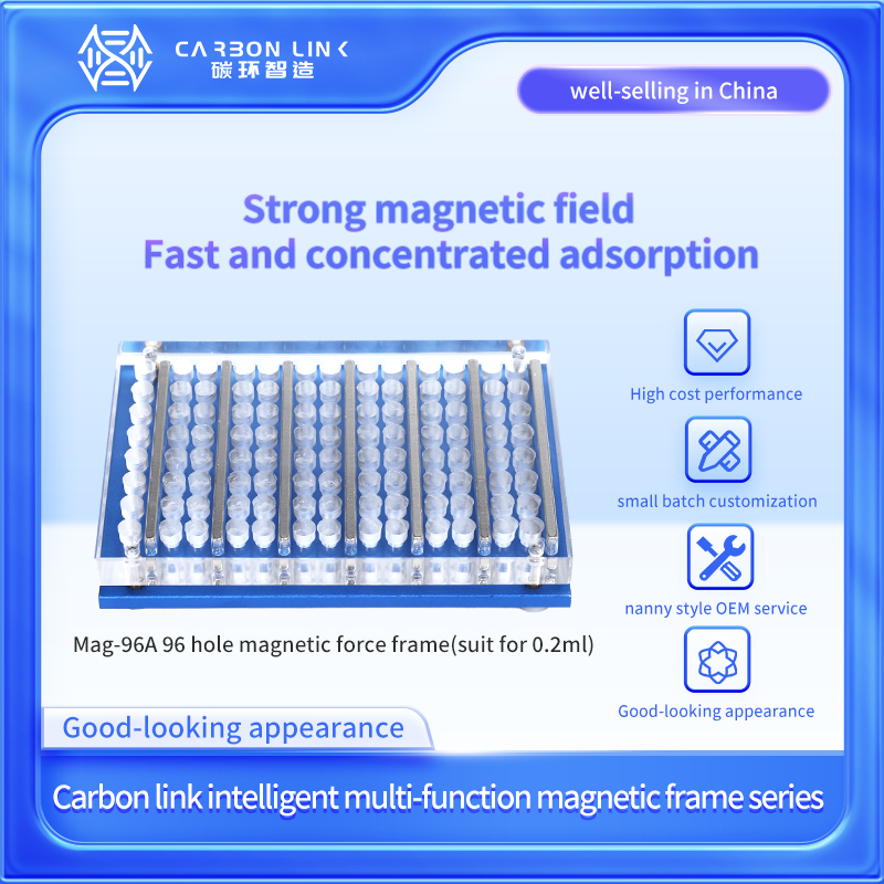 96 well magnetic rack 0.2 ml magnetic rack China Sales Champion (Mag-96A )